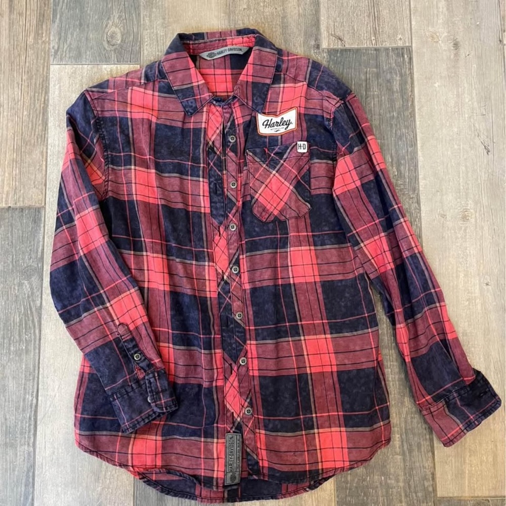 Harley-Davidson Small Women’s Plaid Button Down
